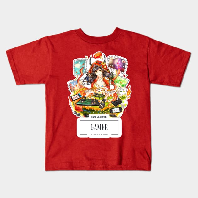 Princess Hobby #02 - GAMER Kids T-Shirt by candypiggy